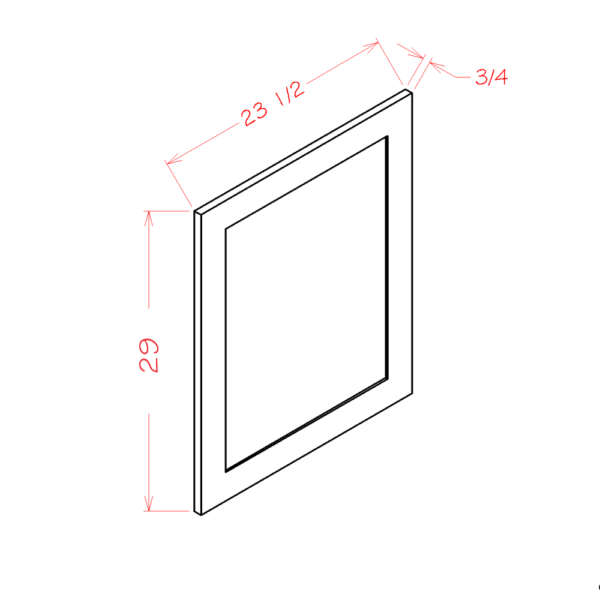 BDEP Torrance White Base Decorative End Panel