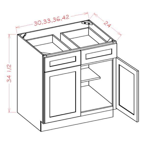 B42 Torrance White Base Cabinet