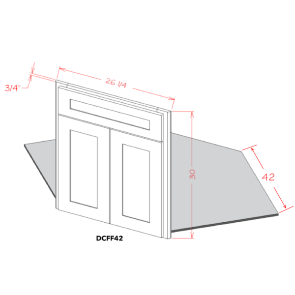 DCFF42 Torrance White Diagonal Corner Sink Base *KIT*