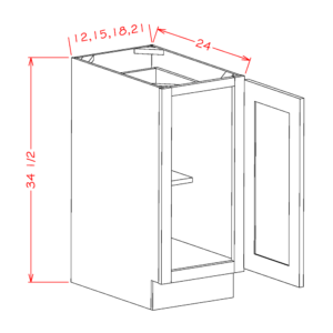 B21FH Torrance White Full Height Base Cabinet