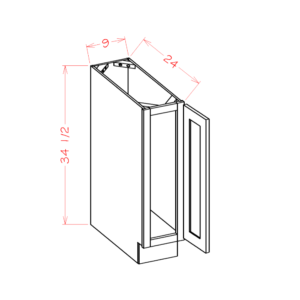 BT9 Torrance White Tray Base Cabinet
