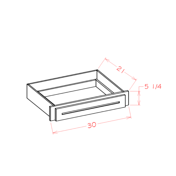 DKD30 Torrance White Desk Knee Drawer