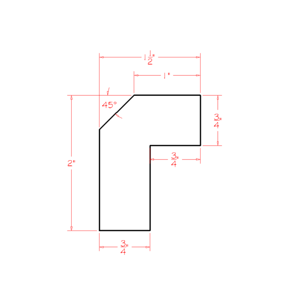 ALRM Torrance White Angle Light Rail Moulding