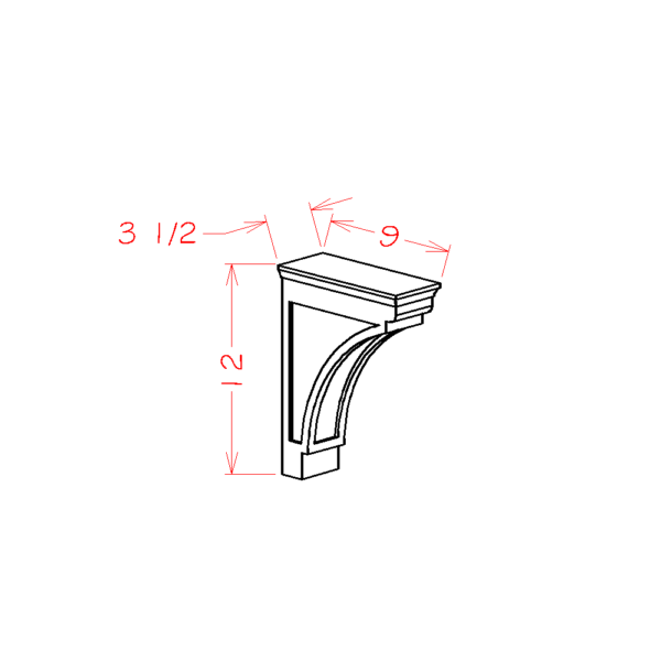 MCB Torrance White Modern Corbel