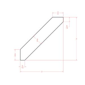 LACM8 Torrance White Large Angle Crown Moulding