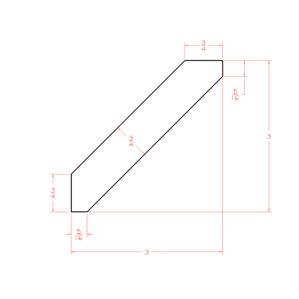 LACM8 Torrance White Large Angle Crown Moulding