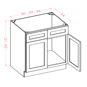 SB36 Torrance White Sink Base Cabinet