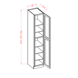 U189624 Torrance White Tall Pantry Cabinet