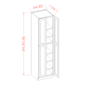 U309624 Torrance White Tall Pantry Cabinet
