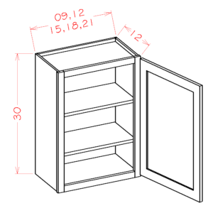 W2130 Torrance White Wall Cabinet