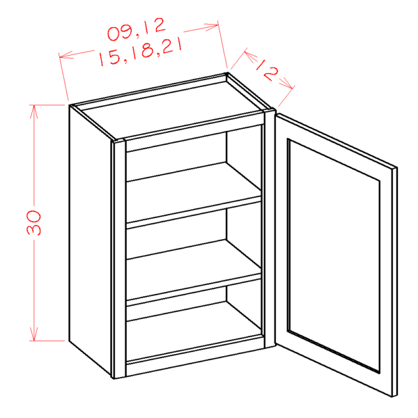 W2130 Torrance White Wall Cabinet