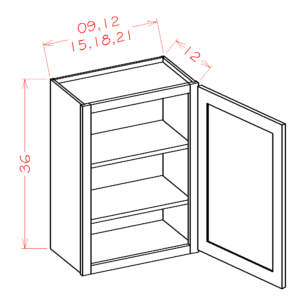 W2136 Torrance White Wall Cabinet