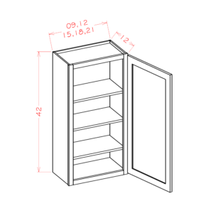 W2142 Torrance White Wall Cabinet