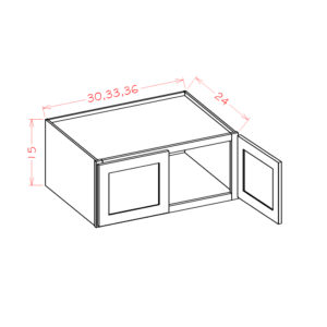 W361524 Torrance White Wall Refrigerator Cabinet
