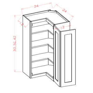 WER2442 Torrance White Wall Square Corner Cabinet