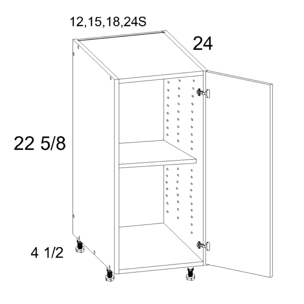 DDO24S Torino White Pine Office Base Cabinet