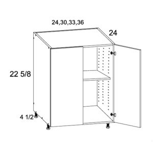 DDO36 Torino White Pine Office Base Cabinet