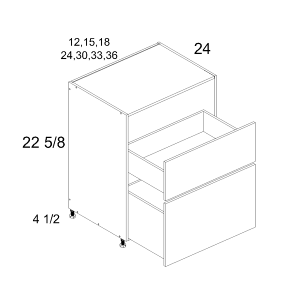 DDR2DB36 Torino White Pine Office Drawer Cabinet