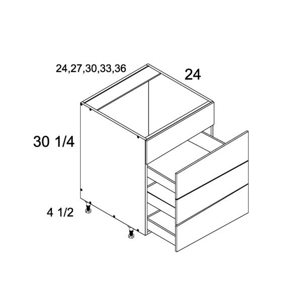 RB4DB36 Torino White Pine Range Cabinet