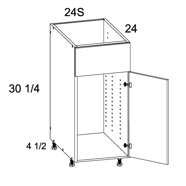 SB24S Torino White Pine Sink Base Cabinet