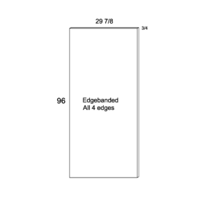 TEP3096 Torino White Pine Tall Panel
