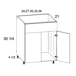 VSB36 Torino White Pine Vanity Sink Base Cabinet