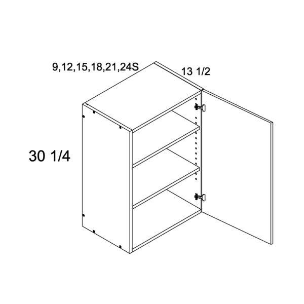 W2430S Torino White Pine Wall Cabinet
