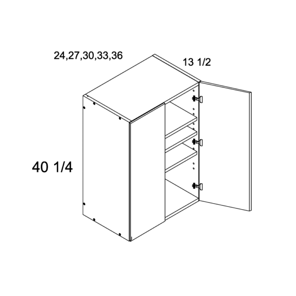W3640 Torino White Pine Wall Cabinet