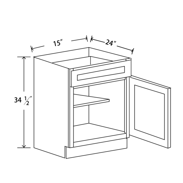 B15 Maple Honey Base Cabinet