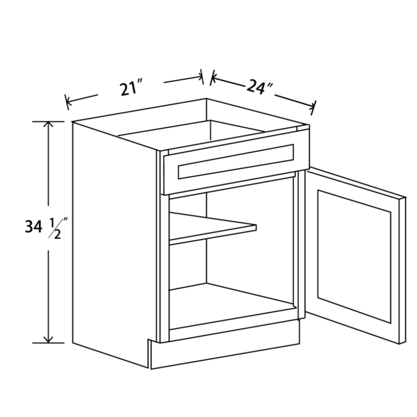 B21 Maple Honey Base Cabinet