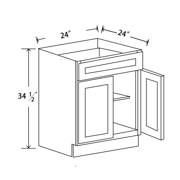 B24 Maple Honey Base Cabinet