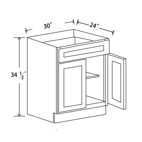 B30 Maple Honey Base Cabinet