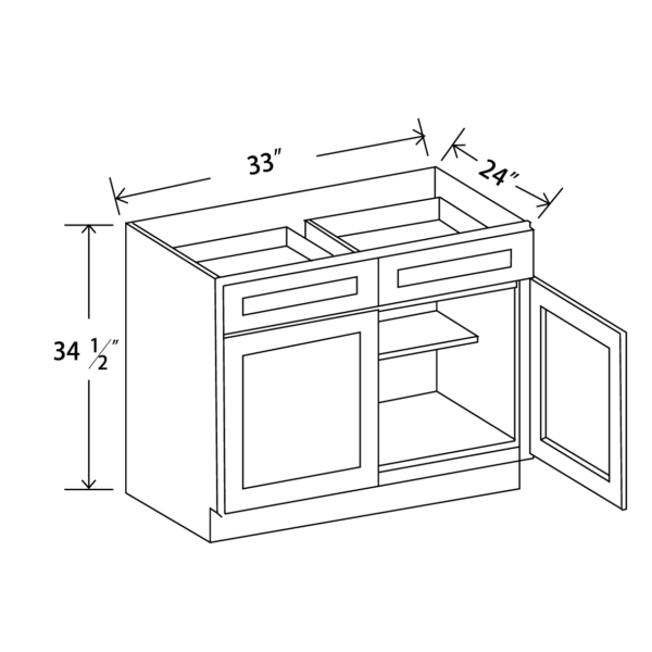 B33 Maple Honey Base Cabinet