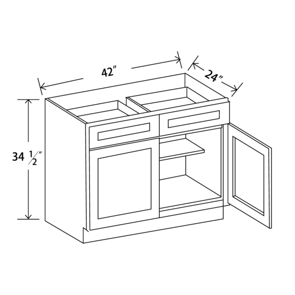B42 Maple Honey Base Cabinet