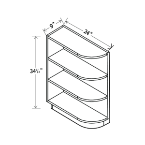 BES09 Maple Honey Base End Shelf