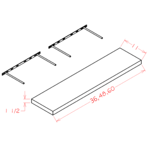FS60 Torrance White Wall Floating Shelf