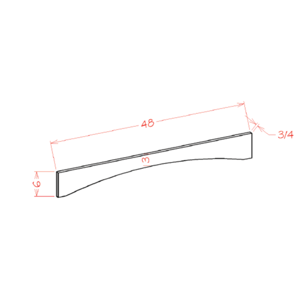 VASH48 Torrance White Simple Valance