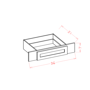 VKD36 Torrance White Vanity Knee Drawer