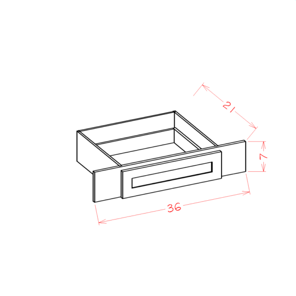 VKD36 Torrance White Vanity Knee Drawer