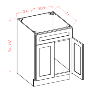 VS30S Torrance White Vanity Sink Base Cabinet