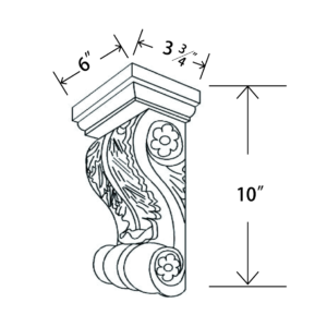 CORBEL6 Maple Honey Decorative Corbel