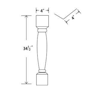 DLS4 Maple Honey Decorative Leg