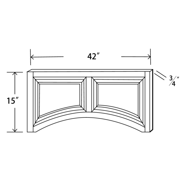 DVAL42 Maple Honey Decorative Valance