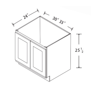 FSB30 Maple Honey Farm Sink Base Cabinet