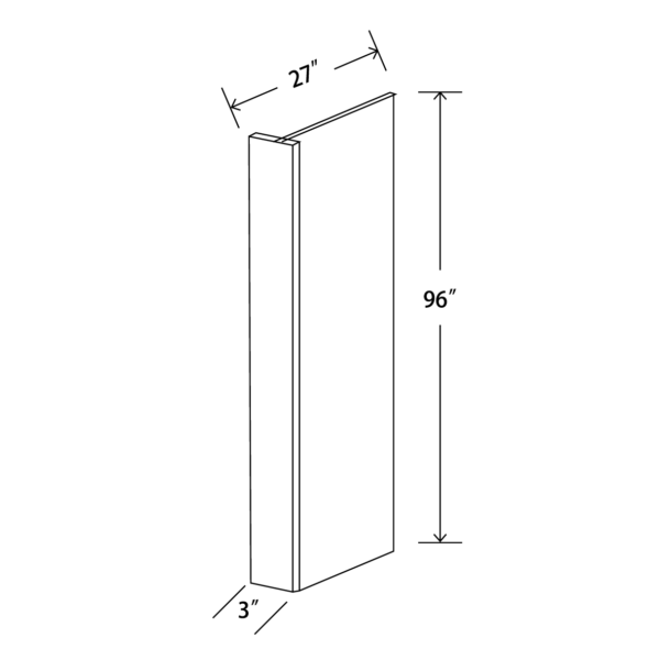 REP27(3) Maple Honey Refridgerator End Panel