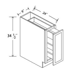 SP09 Maple Honey Spice Rack Cabinet