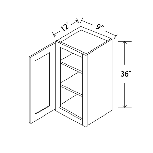 W0936 Maple Honey Wall Cabinet