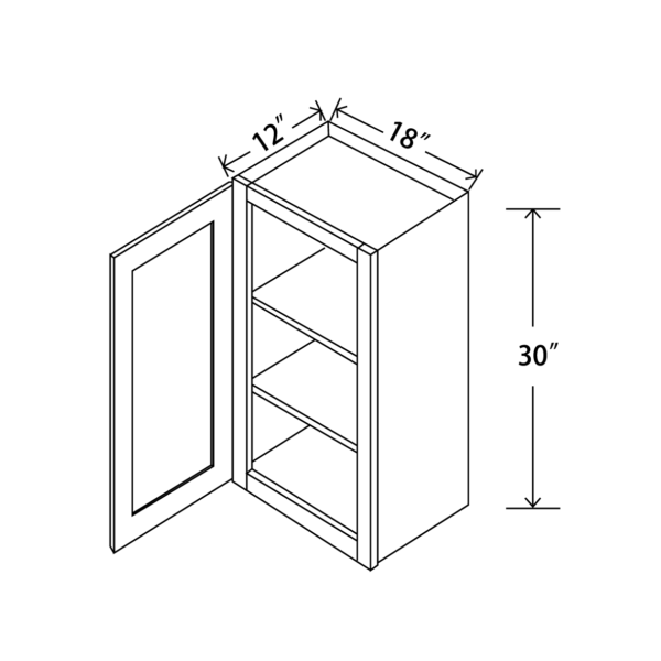 W1830 Maple Honey Wall Cabinet