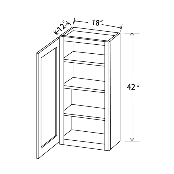 W1842 Maple Honey Wall Cabinet