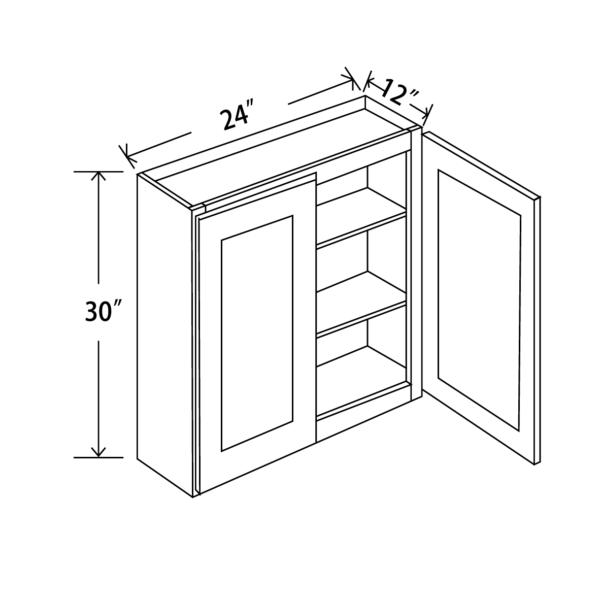 W2430 Maple Honey Wall Cabinet
